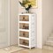 White-Brown 3 Height Adjustable Stackable Storage Bins with Foldable and Magnetic Snap Closure